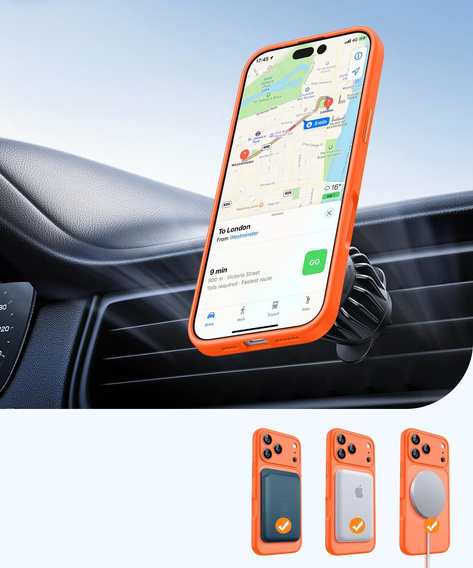 Carcasă magnetică cu sticlă integrată pentru camera iPhone 17 Pro