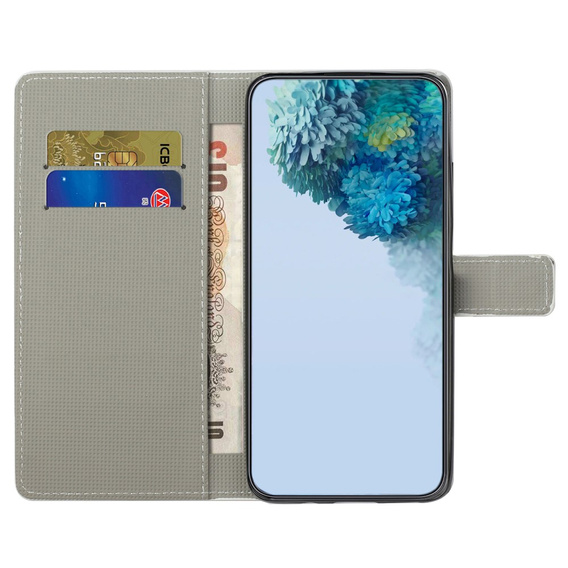 Cu clapetă pentru Motorola Moto G53 5G / G23 / G13, Wallet, colorful jellyfish, negru