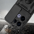 Husă blindată pentru Oppo Reno 13, CamShield Slide, negru