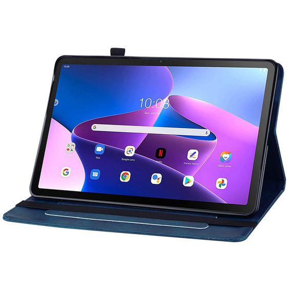 Husa pentru Lenovo Tab M10 10.1 Gen 3, Wallet Pen Slot, albastru