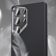 Carcasa BENKS Kevlar pentru Samsung Galaxy S25, pentru MagSafe, Carbon Fiber, negru
