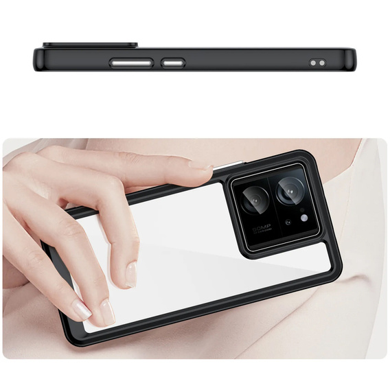 Huse pentru Xiaomi 13T / 13T Pro, Fusion Hybrid, transparent / negru
