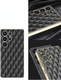 Husă pentru Samsung Galaxy S25 Ultra, Leather Rhombus, negru