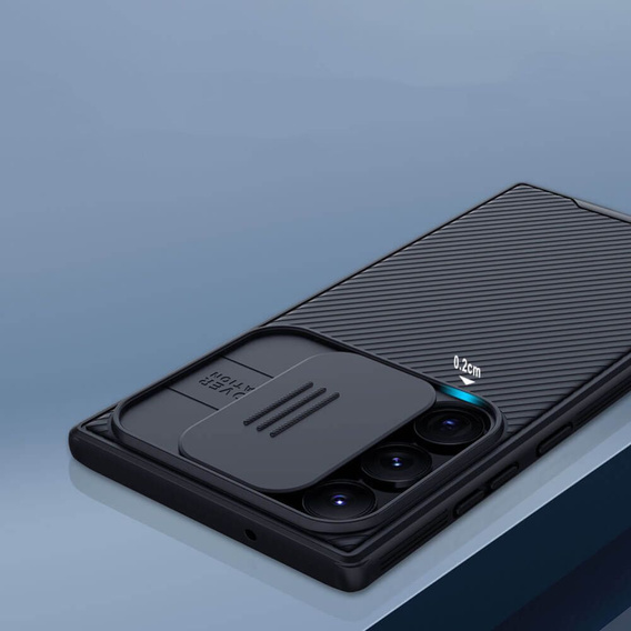 Carcasă blindată Nillkin pentru Samsung Galaxy S23 Ultra, CamShield Pro, negru