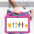 Husă pentru copii pentru T Tablet 2 5G, cu suport și mâner, roz
