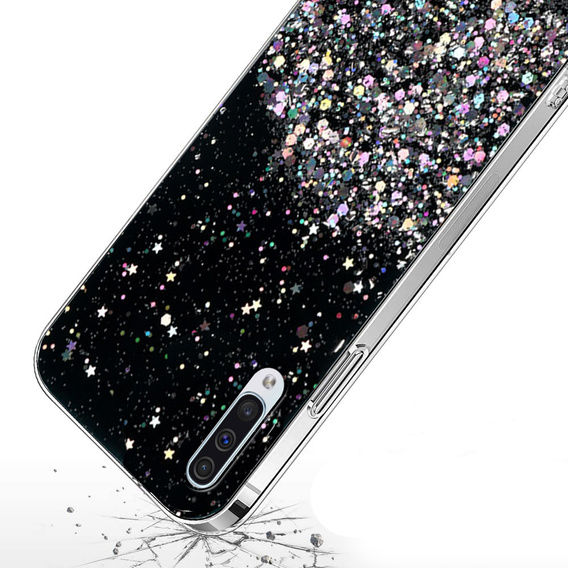 Huse pentru Samsung Galaxy A50/A50S/A30S, Glittery, negru