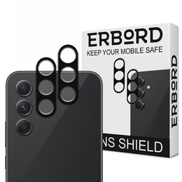 2x ERBORD sticlă călită ERBORD pentru camera pentru Samsung Galaxy A34 5G, negru