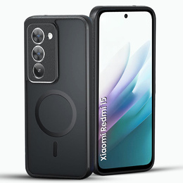 Matt Case pentru Xiaomi Redmi 15 5G / 4G, pentru MagSafe, negru translucid