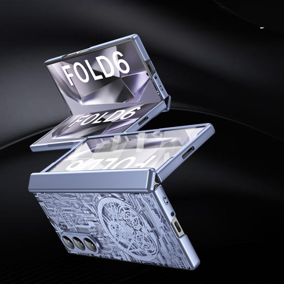 Husă pentru Samsung Galaxy Z Fold6 5G, Mechanical Legend, albastru