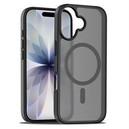 Carcasă Matt pentru iPhone 17, pentru MagSafe, negru translucid