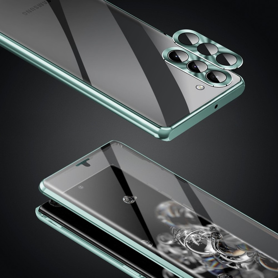 Husa pentru Samsung Galaxy S23 Plus, Magnetic Dual Glass, verde