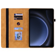 Husa pentru Samsung Galaxy Tab S10 Lite / S10 FE / S9 FE, Wallet Pen Slot, galben