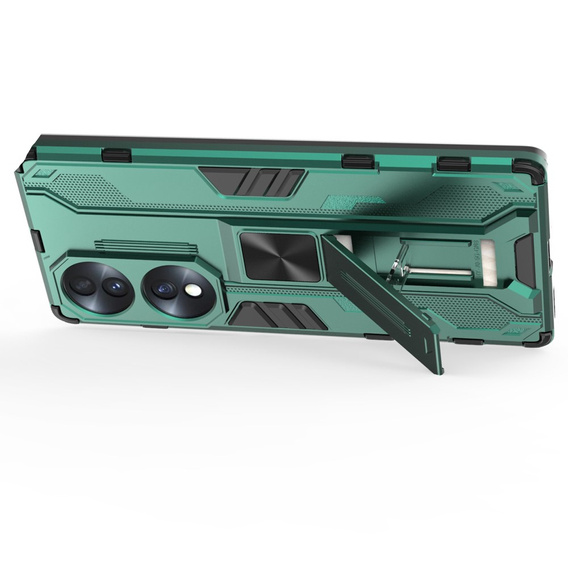 Huse pentru Honor 70 5G, Military kickstand, verde