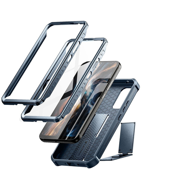 Husă blindată pentru Samsung Galaxy A54 5G, Dexnor Full Body (Two Frames), albastru