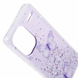 Husă pentru Xiaomi Redmi Note 13 Pro+, Glitter Butterfly, violet