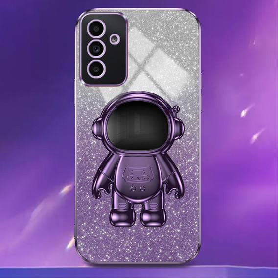 Husa pentru Samsung Galaxy A55 5G, Glitter Astronaut, violet