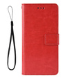 Cu clapetă pentru Xiaomi Poco F6, Crazy Horse Wallet, roșu