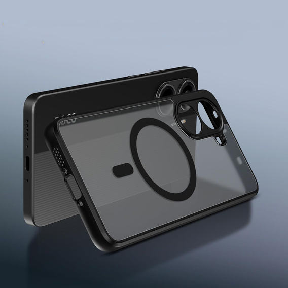 Husă pentru Xiaomi Poco X7 Pro 5G, pentru MagSafe, ERBORD Matt Case, negru