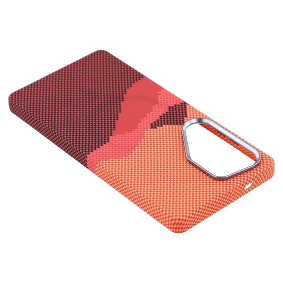 Carcasa pentru Samsung Galaxy S25 Ultra, Carbon Fiber MagSafe, portocaliu