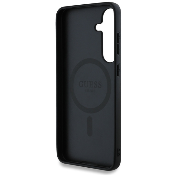 GUESS Huse pentru Samsung Galaxy S25, 4G Ring Classic Logo, gri