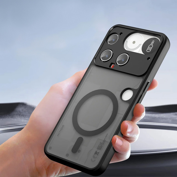 Husă pentru Nothing Phone 3 5G, pentru MagSafe, ERBORD Matt Case, negru