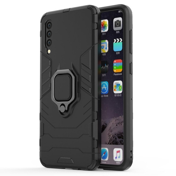 Huse pentru Samsung Galaxy A50, Kickstand Ring, negru