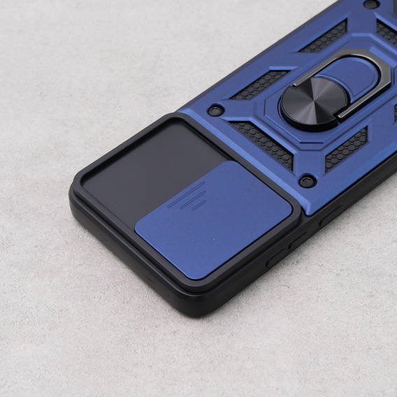 Husă blindată pentru Oppo A78 4G, CamShield Slide, albastru