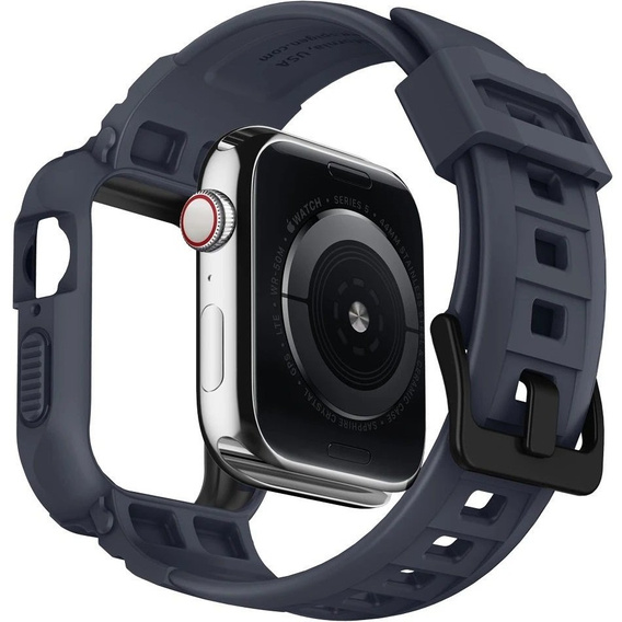 Curea cu husă Spigen pentru Apple Watch 4/5/6/7/8/9/SE 44/45 mm, Rugged Armor Pro charcoal grey
