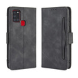 Cu clapetă pentru Samsung Galaxy A21S, Card Slot, negru