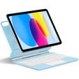 Husă de tastatură pentru iPad 10.9" 2022 (10 gen.) / iPad 11" 2025 A16 (11 gen.), Magnetic Keyboard Touchpad, albastru