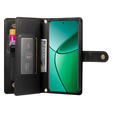 Cu clapetă pentru Realme 14 Pro 5G, Wallet Zipper Pocket, negru