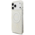 Husă cu curea IML Flowers Electroplated Allover With Beads, pentru MagSafe, cu curea pentru iPhone 17 Pro Max