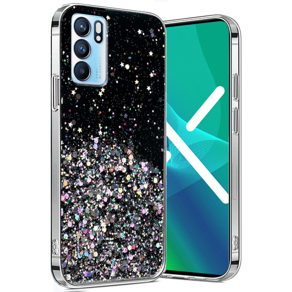 Huse pentru OPPO Reno 6 5G, Glittery, negru