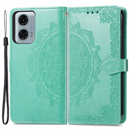 Cu clapetă pentru Motorola Moto G24 / G24 Power / G04, Mandala, verde
