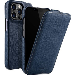 MELKCO carcasă flip pentru iPhone 14 Pro, piele, flip, albastru închis