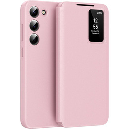 Husă cu clapetă pentru Samsung Galaxy S23, Smart View Wallet, roz