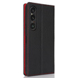 Husă din piele pentru Sony Xperia 1 VI, ERBORD Grain Leather, negru