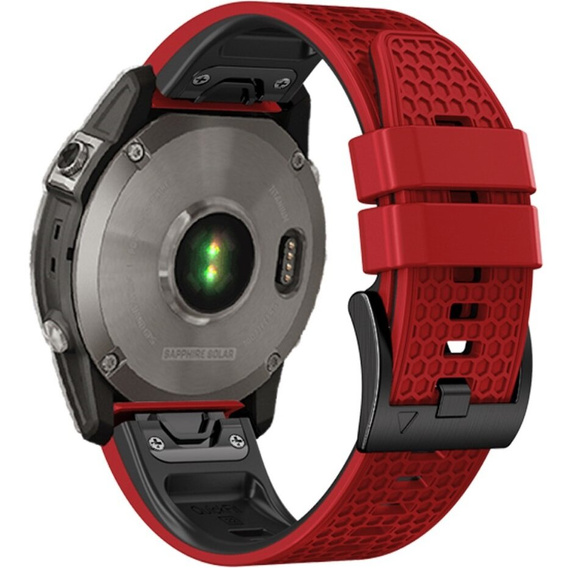 Curea de silicon pentru Garmin Fenix 7 / Forerunner 965 / 955 / 945 / 935, roșu / negru