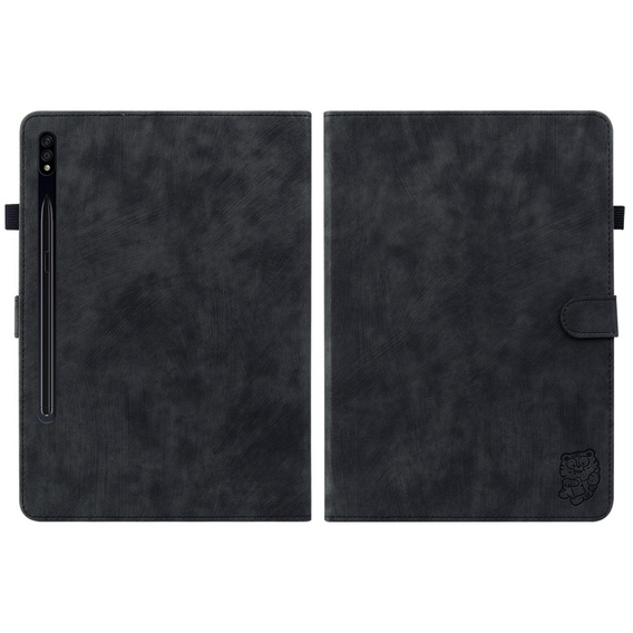 Huse pentru Samsung Galaxy Tab S9, Wallet Pen Slot, negru
