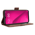 Cu clapetă pentru T Phone 2 5G, Card Slot, maro