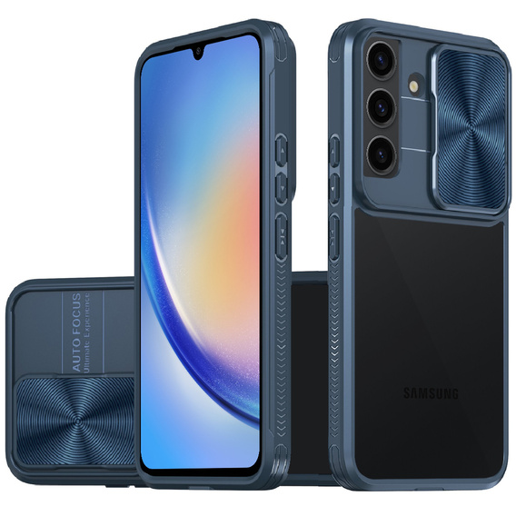Huse pentru Samsung Galaxy A34 5G, Slide Camera, albastru