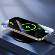 Carcasa Magnetic Dual Glass MagSafe pentru iPhone 16, de argint