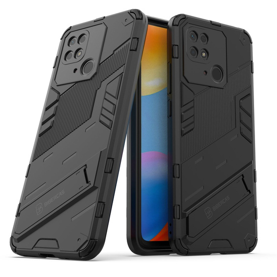 Husa pentru Xiaomi Redmi 10C, Military kickstand, albastru
