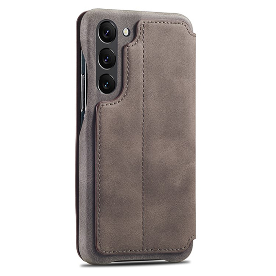 Carcasa cu clapetă pentru Samsung Galaxy S23 Plus, ERBORD Retro, maro