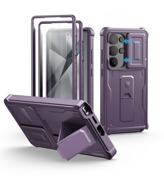 Husă blindată pentru Samsung Galaxy S25 Ultra, Dexnor Full Body (Two Frames), violet