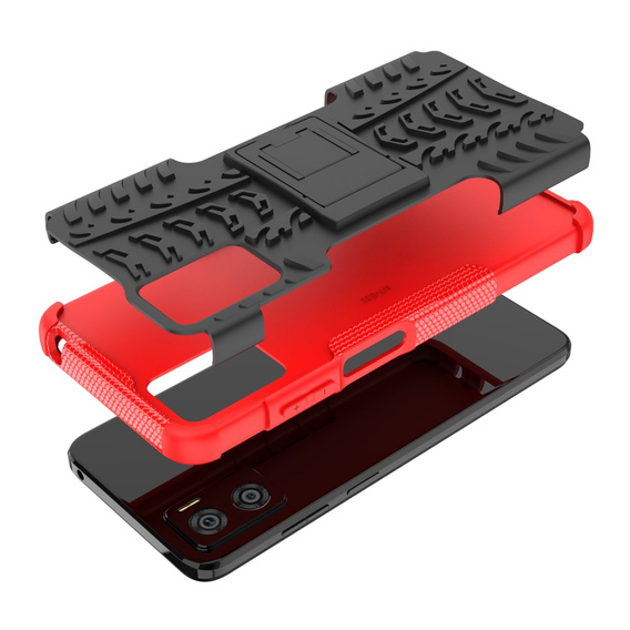 Huse pentru Motorola Moto E22 / E22i, Tire Armor, negru / roșu