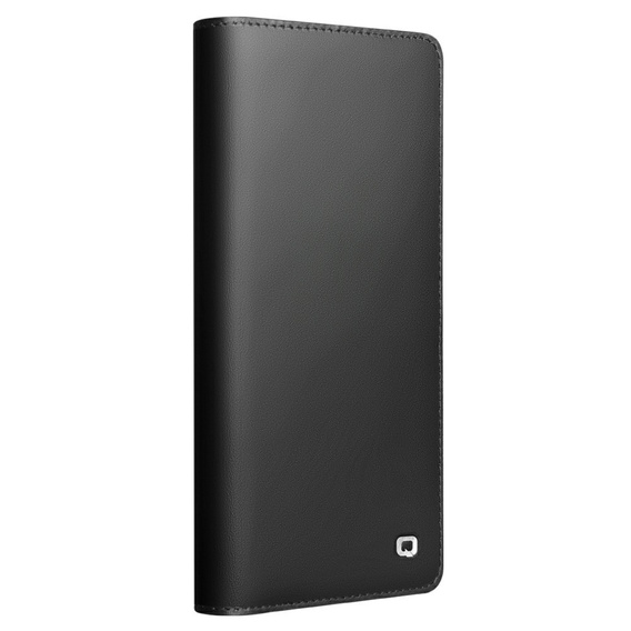 Carcasa flip pentru Samsung Galaxy S25 Ultra, QIALINO Leather Wallet, negru