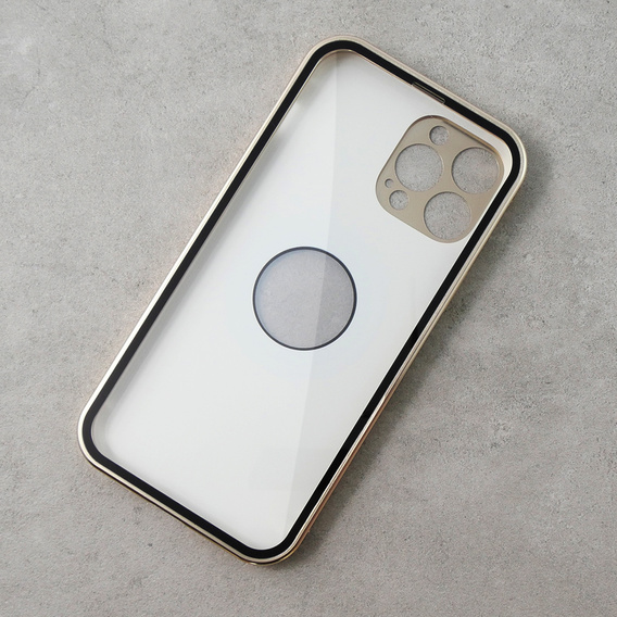 Husă pentru iPhone 13 Pro Max, Dual Glass, pentru Magsafe, de aur