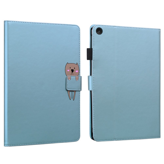 Husă pentru Lenovo Tab M10 Plus 10.6 Gen 3, cu clapetă, animal, albastru