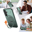 Husă MagSafe cu suport pentru Samsung Galaxy A57 5G, verde